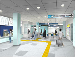 中野富士見町駅 改札広間（イメージ）