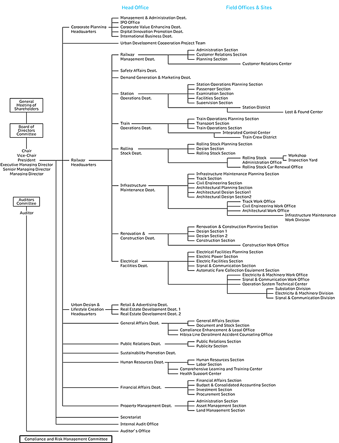 Subway Organizational Structure Chart