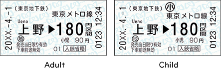 Tickets are sold at ticket vending machines found at every Tokyo Metro station.Tickets are available in denominations of 170 yen, 200 yen, 240 yen, 280 yen and 310 yen. Select the fare based on the distance you will travel.