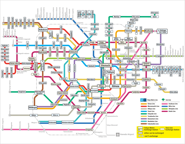Tokyo Metro Map Card