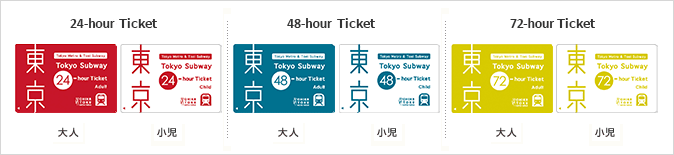 24-hour Ticket 48-hour Ticket 72-hour Ticket（IC）