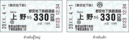 ตั๋วเปลี่ยนเส้นทางรถไฟใต้ดิน Toei