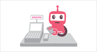 คุณสามารถใช้เงินที่เติมในบัตร PASMO ซื้อสินค้าในร้านและตู้จำหน่ายสินค้าที่ตั้งอยู่ภายในพื้นที่สถานี และยังสามารถใช้ได้กับตู้จำหน่ายสินค้าอัตโนมัติที่มีสัญลักษณ์ PASMO อีกด้วย