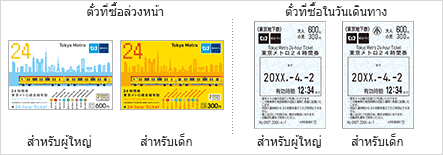 ตั๋วโตเกียวเมโทรประเภท 24 ชั่วโมง