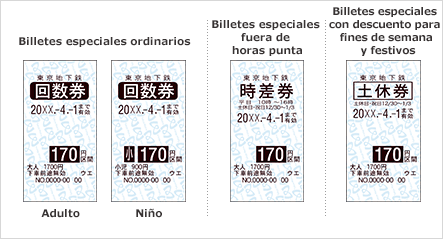 Billetes especiales