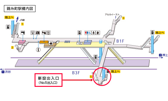 錦糸町駅案内図