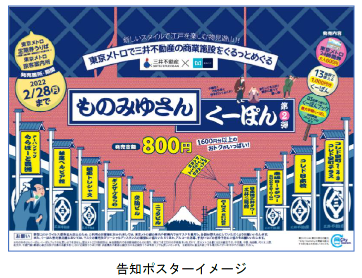 東京メトロと三井不動産が連携し 「ものみゆさんくーぽんセット」を限定発売！