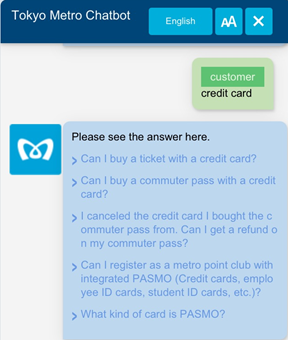 東京メトロ：公式ホームページでの「東京メトロチャットボット」を多言語化