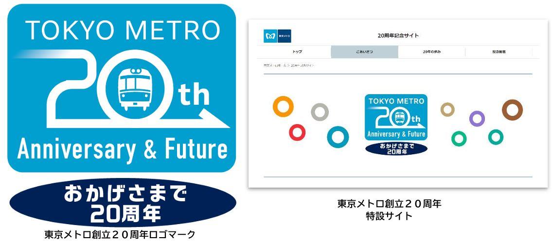 東京メトロ創立20周年 特設サイトを開設