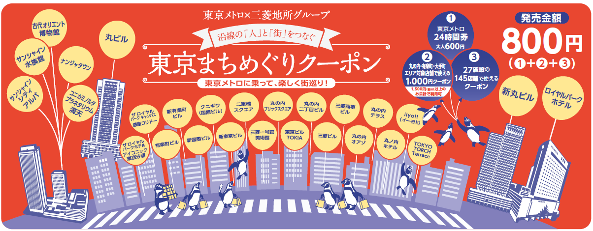 東京メトロ：「東京まちめぐりクーポン」を限定発売！