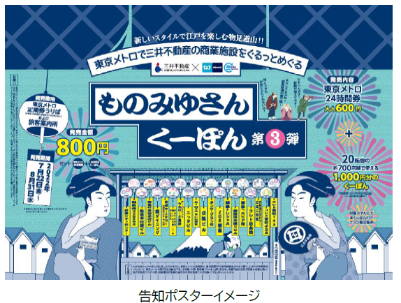 東京メトロ：東京メトロ＆三井不動産の連携企画「ものみゆさんくーぽん第3弾」を限定発売!