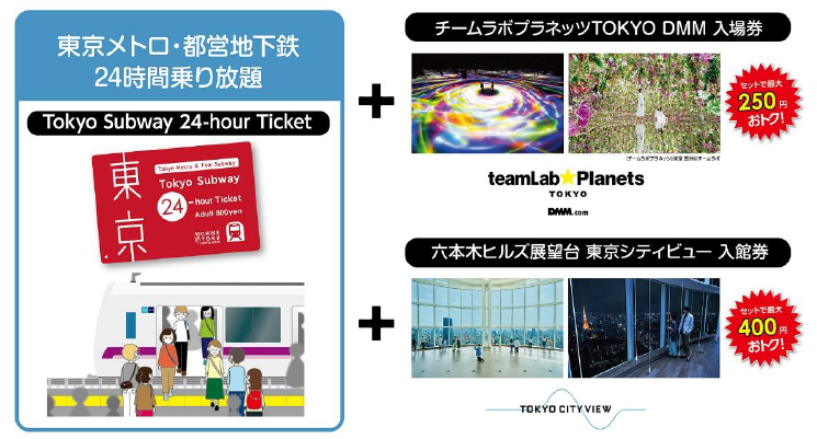 東京メトロ：地下鉄乗り放題のお得な乗車券「Tokyo Subway Ticket」と 観光施設入場券の「お得なセット第3弾」を発売開始！