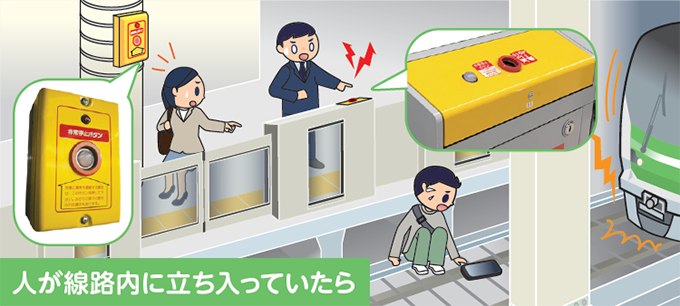 人が線路内に立ち入っていたら