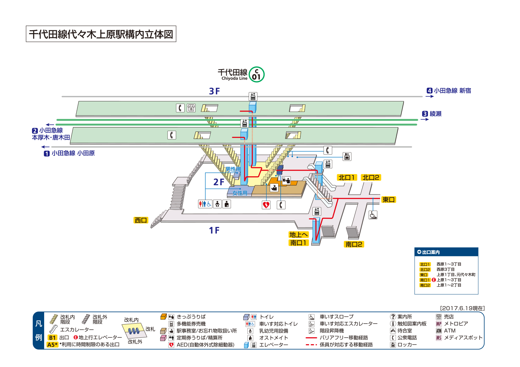 南口1出入口 代々木上原駅 C01 東京メトロ