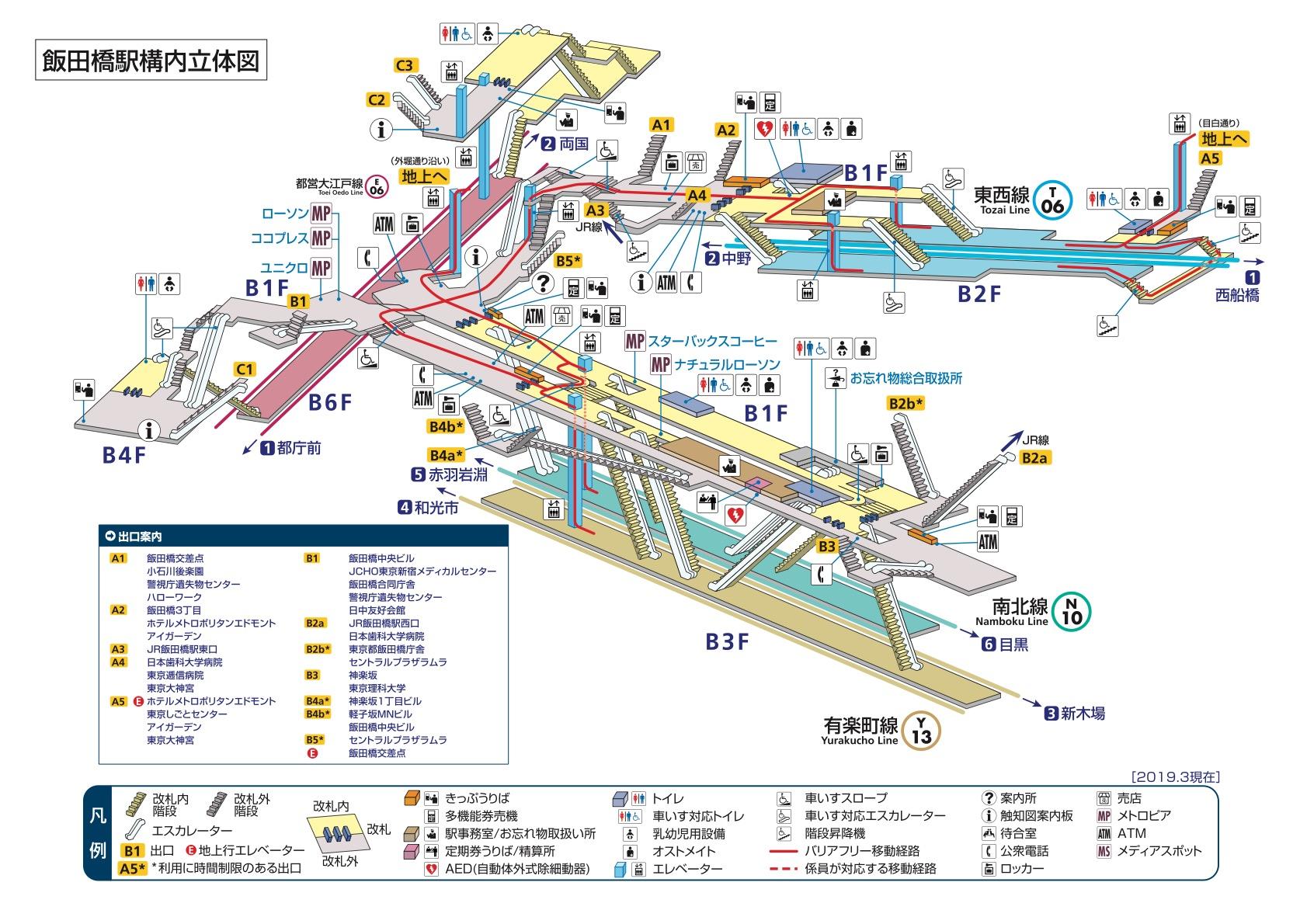 から 飯田橋 駅 ここ