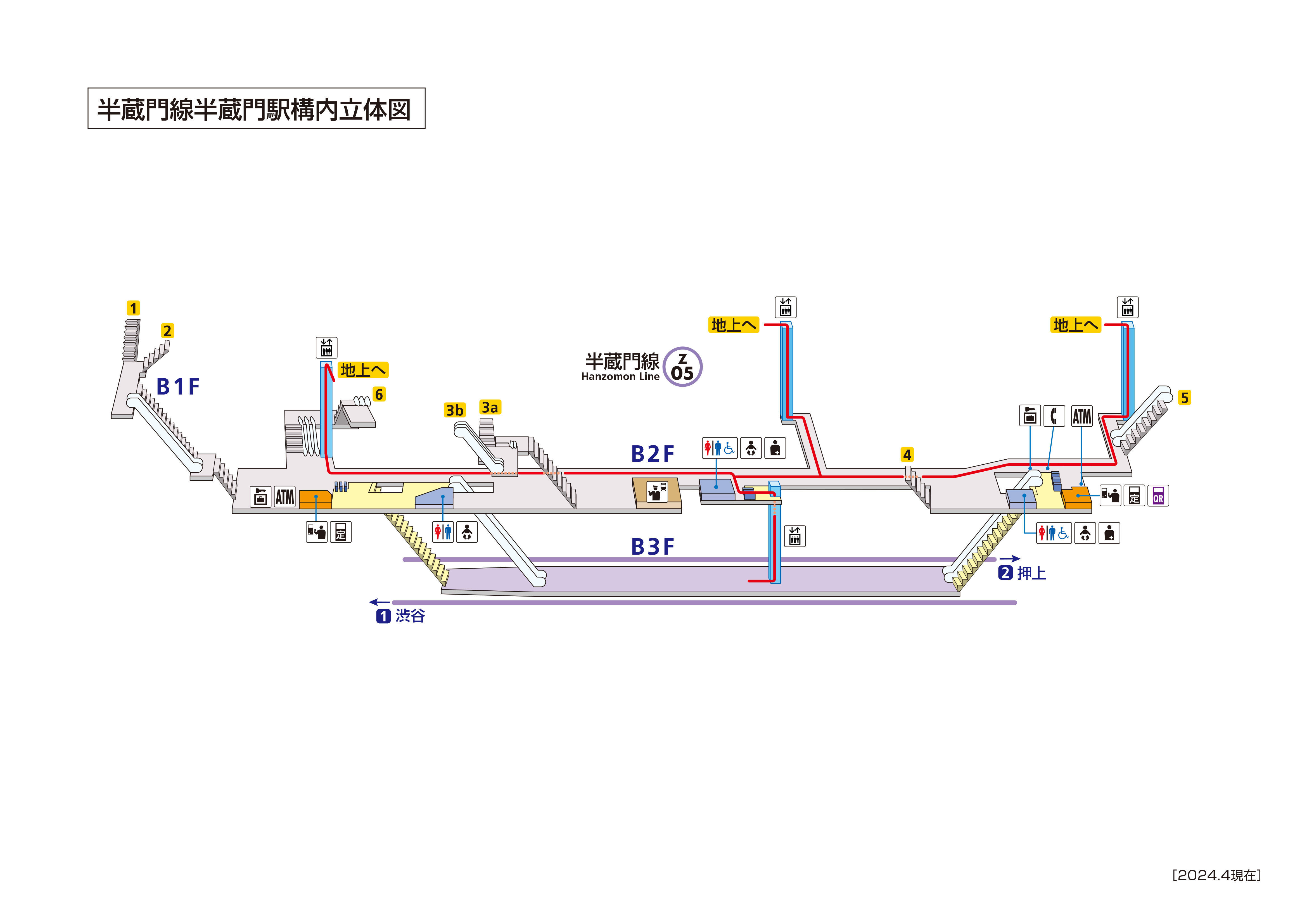 線 路線 図 半蔵門 半蔵門駅の出口・地図