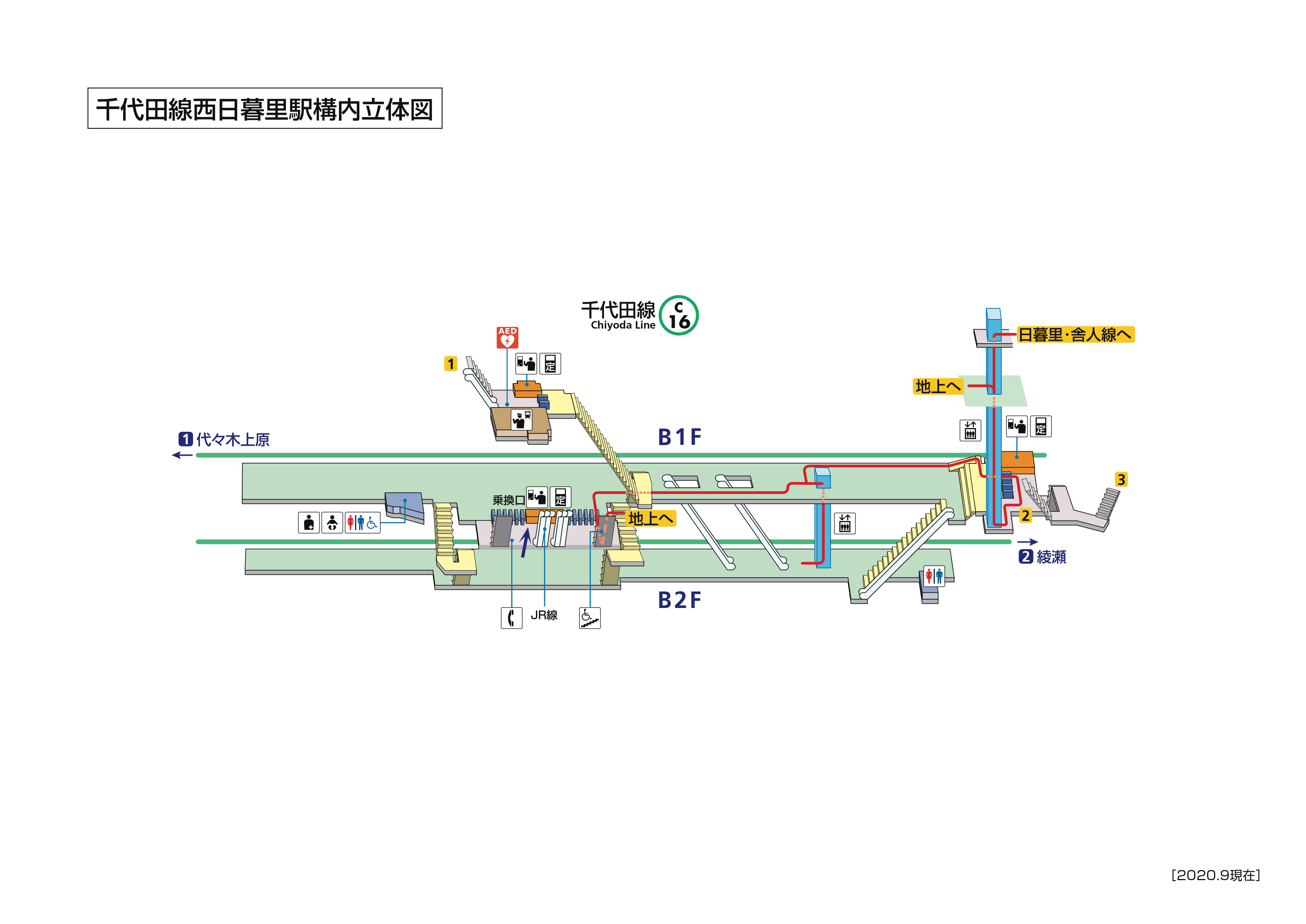 西日暮里駅 C16 路線 駅の情報 東京メトロ