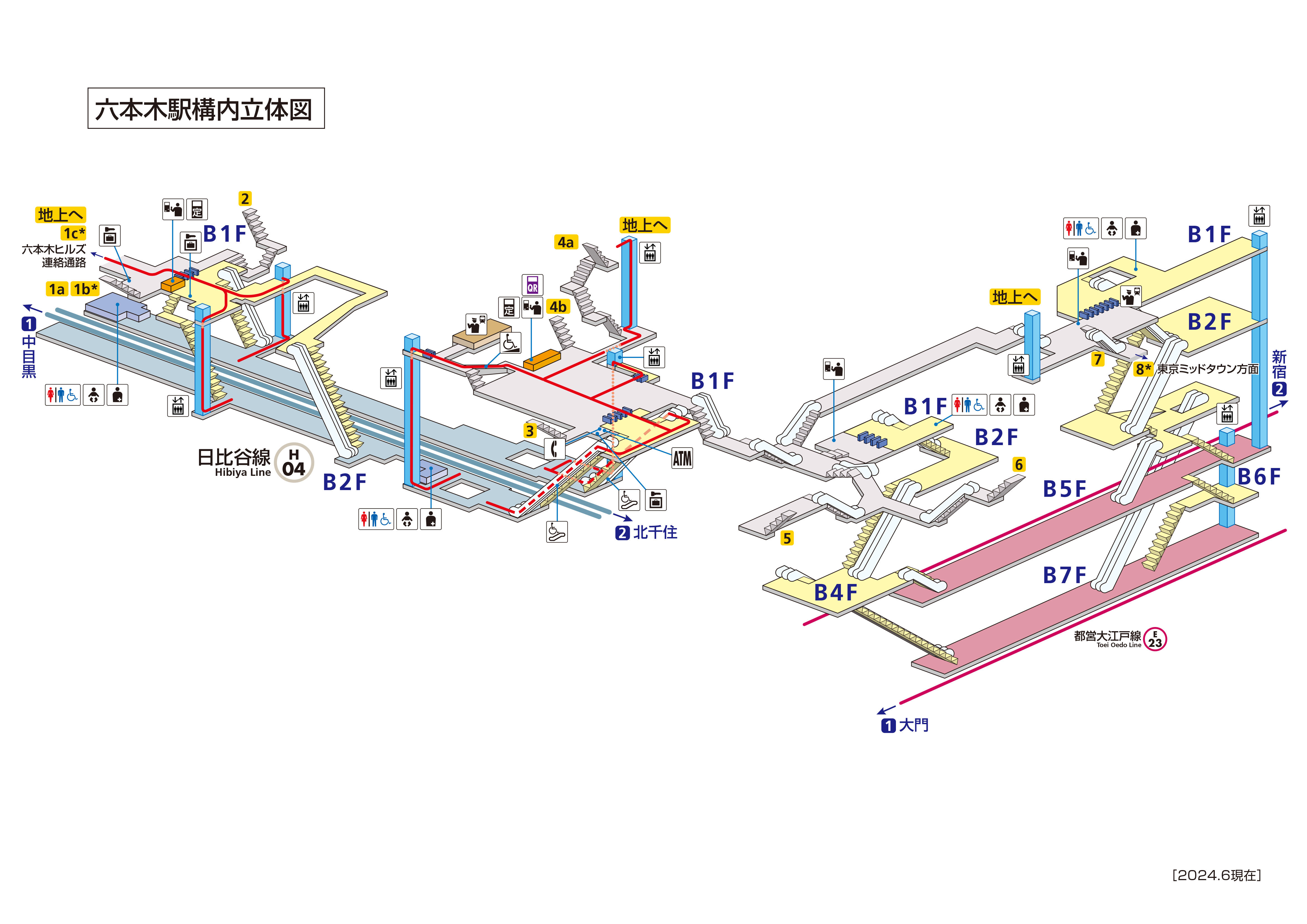 六本木站 H04 路線 車站資訊 東京地鐵線