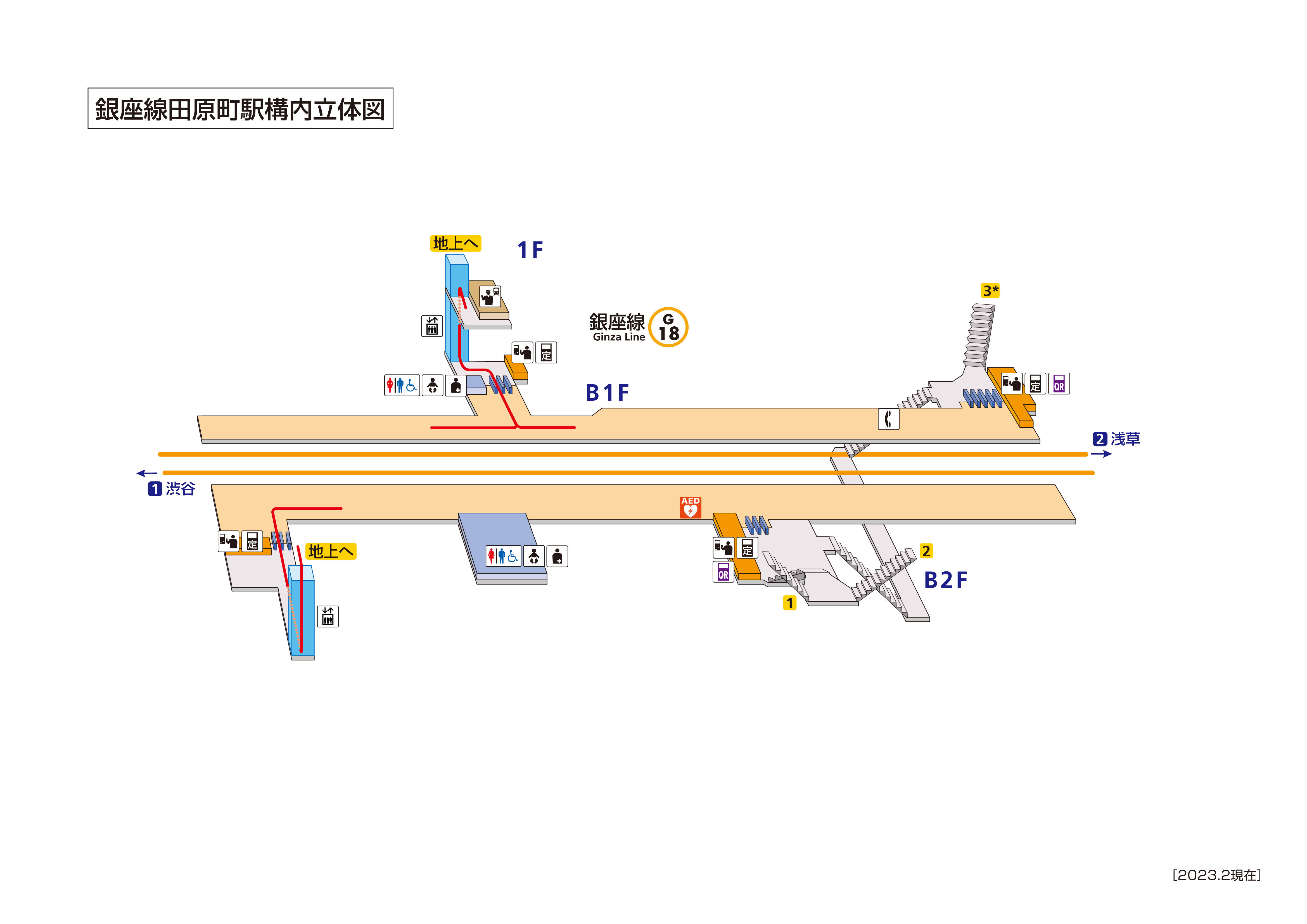 Tawaramachi Station G18 Route Station Information Tokyo Metro Line